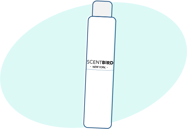 Illustration of scent bird perfume